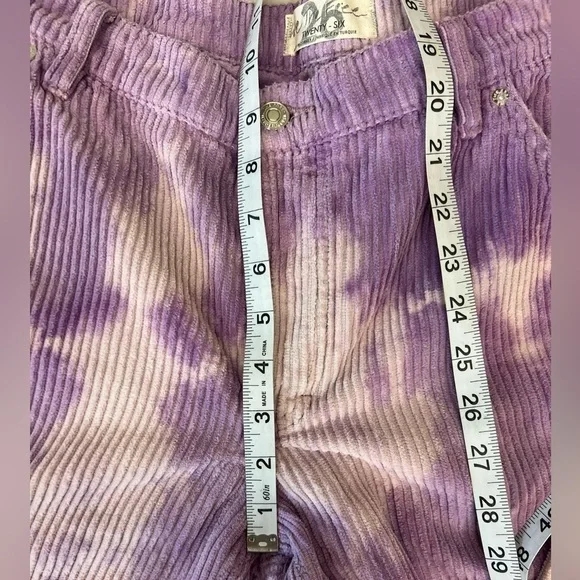 We the Free People Reese Purple Tie Dye Corduroy Pants Size 26 - Picture 6 of 11